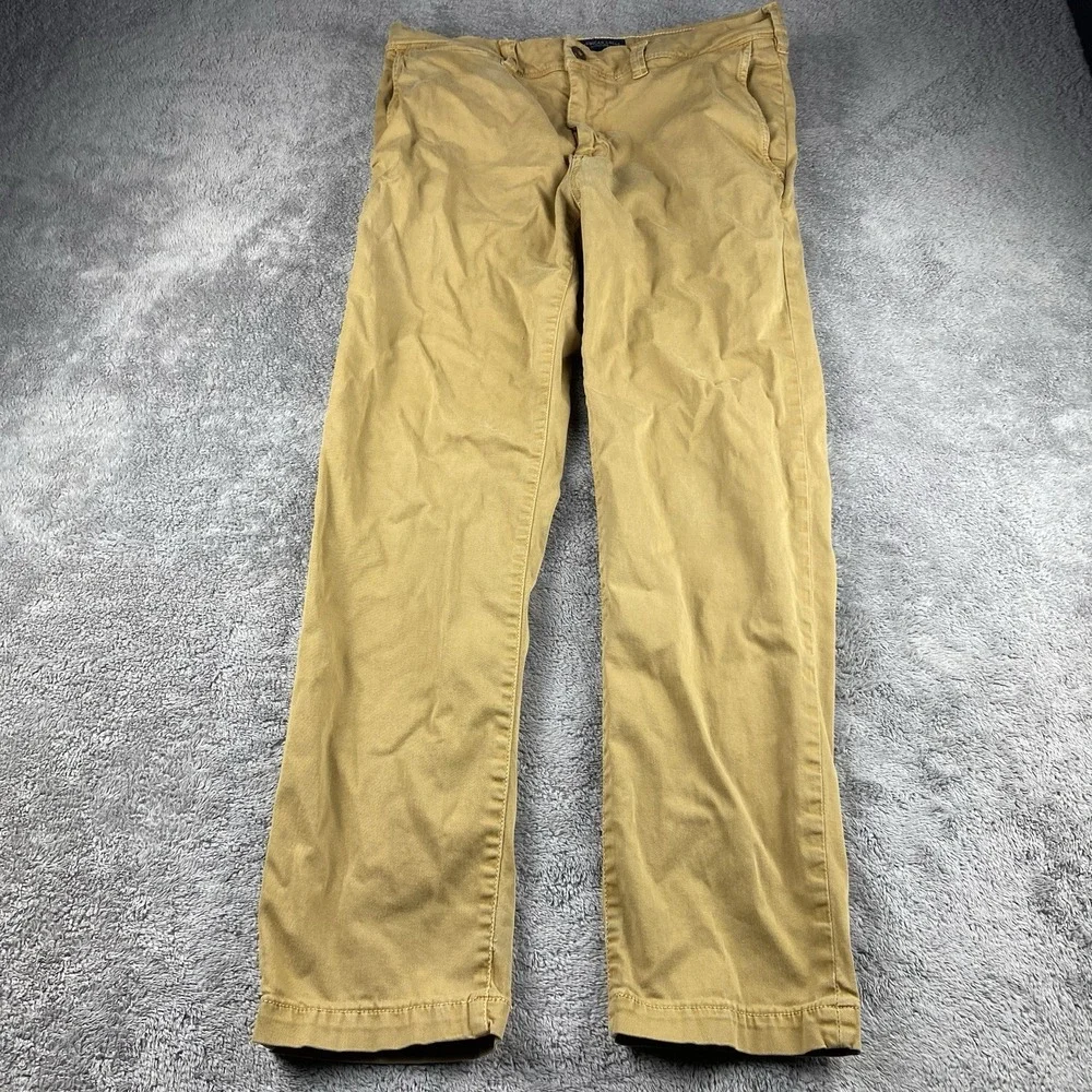 American Eagle Extreme Flex Slim Straight Pants Mens 30x27 Tan